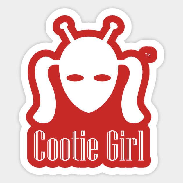 Cootie Girl   white Sticker by patrou